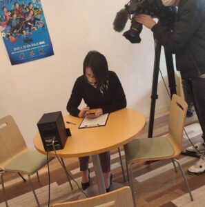 遠隔レッスンの様子