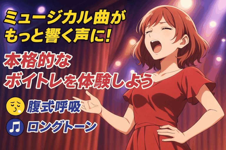 ミュージカル曲がもっと響く声に！本格的なボイトレを体験しよう