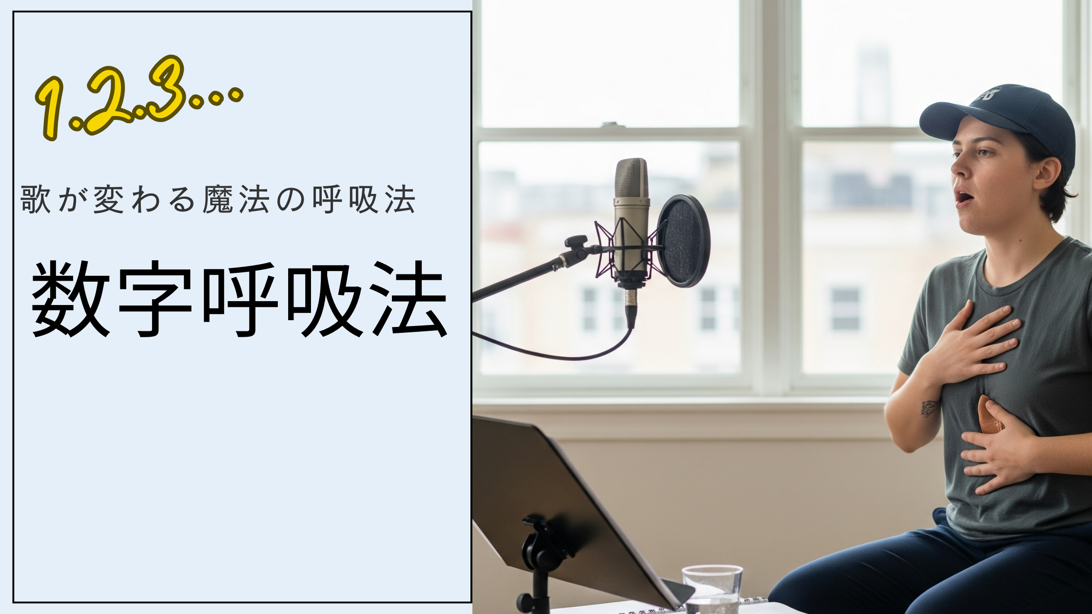 1.2.3で歌が変わる魔法の呼吸法　- 数字呼吸法-とは？