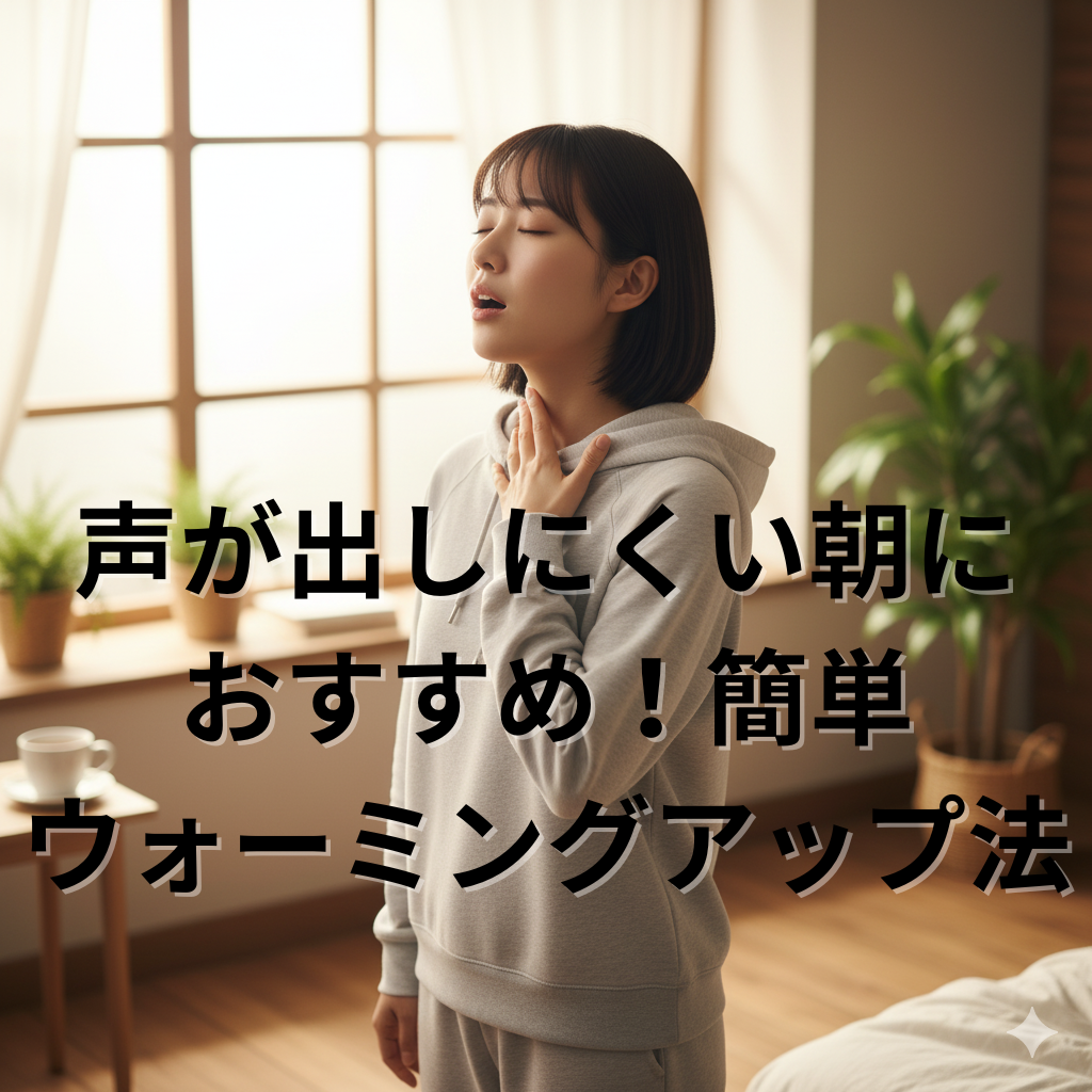 朝でも声が出やすくなる「発声ウォーミングアップ方法」とは？