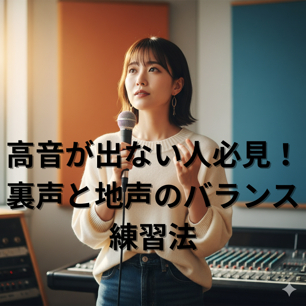 高音を出しやすくする「裏声と地声のバランス練習」とは？