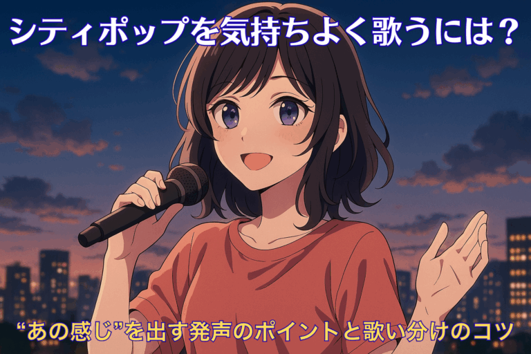 シティポップを気持ちよく歌うには？“あの感じ”を出す発声のポイントと歌い分けのコツ