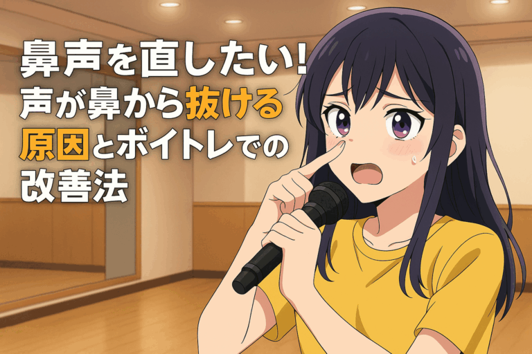 鼻声を直したい！声が鼻から抜ける原因とボイトレでの改善法