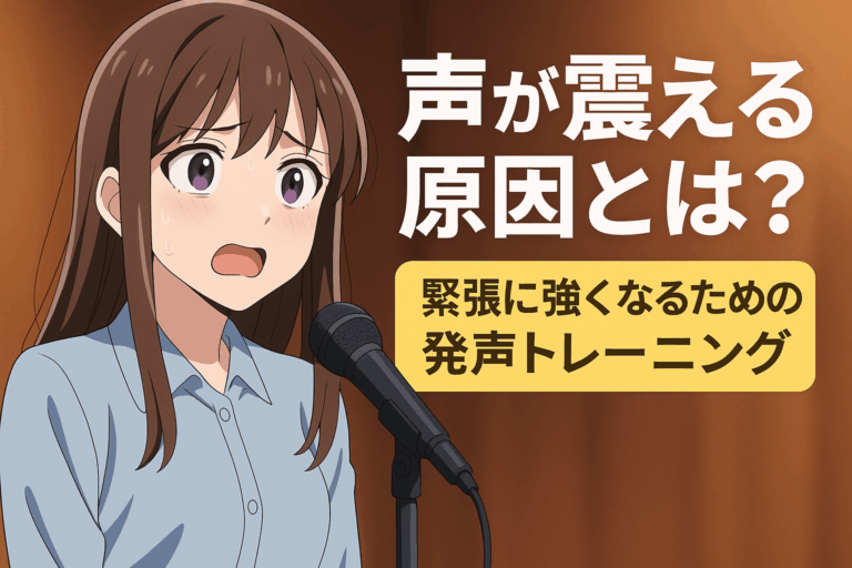声が震える原因とは？緊張に強くなるための発声トレーニング｜話す・歌うときに安定した声を出すコツ
