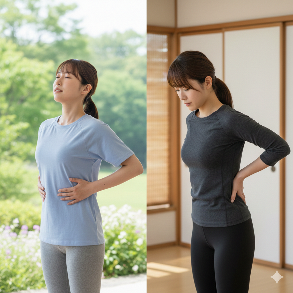 呼吸コントロールが上達する「胸をひらいて吸うvs背中側で吸う体感比較」とは？
