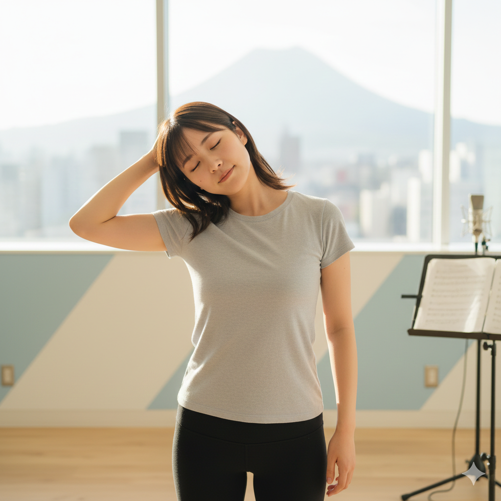 発声前に体を整える首・肩ストレッチ＋呼吸トレーニングとは？