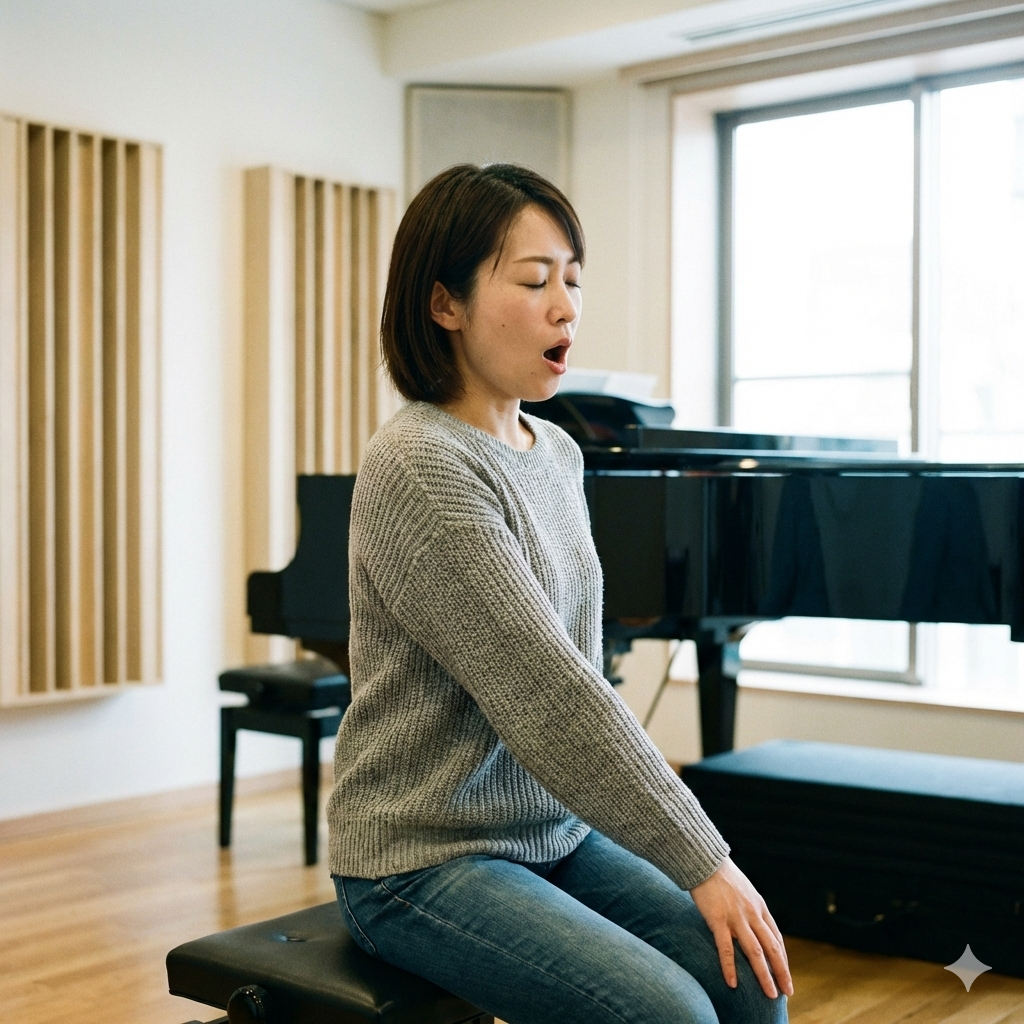 声の安定感を高める体をねじりながら吐く呼吸トレーニングとは？