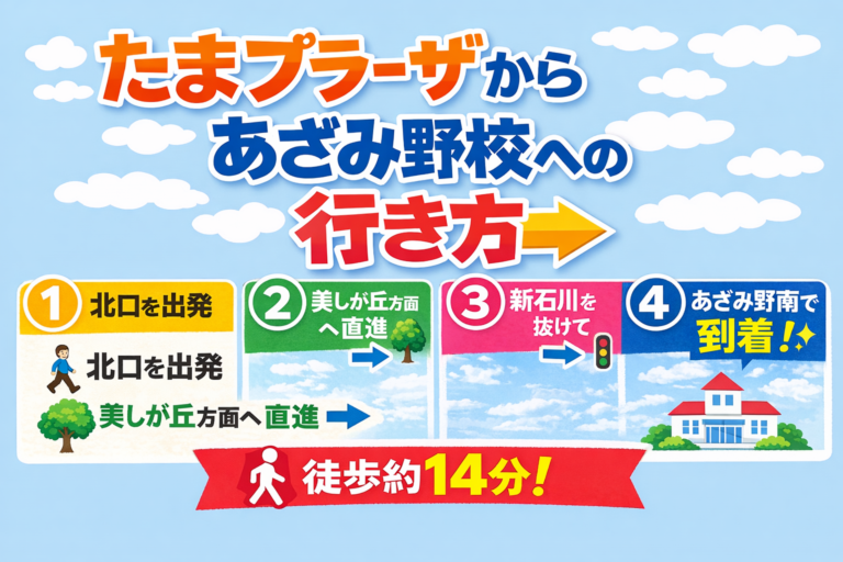 🚶‍♀️たまプラーザ駅から自転車で6分／徒歩14分｜ナユタスあざみ野校へのアクセス完全ガイド✨