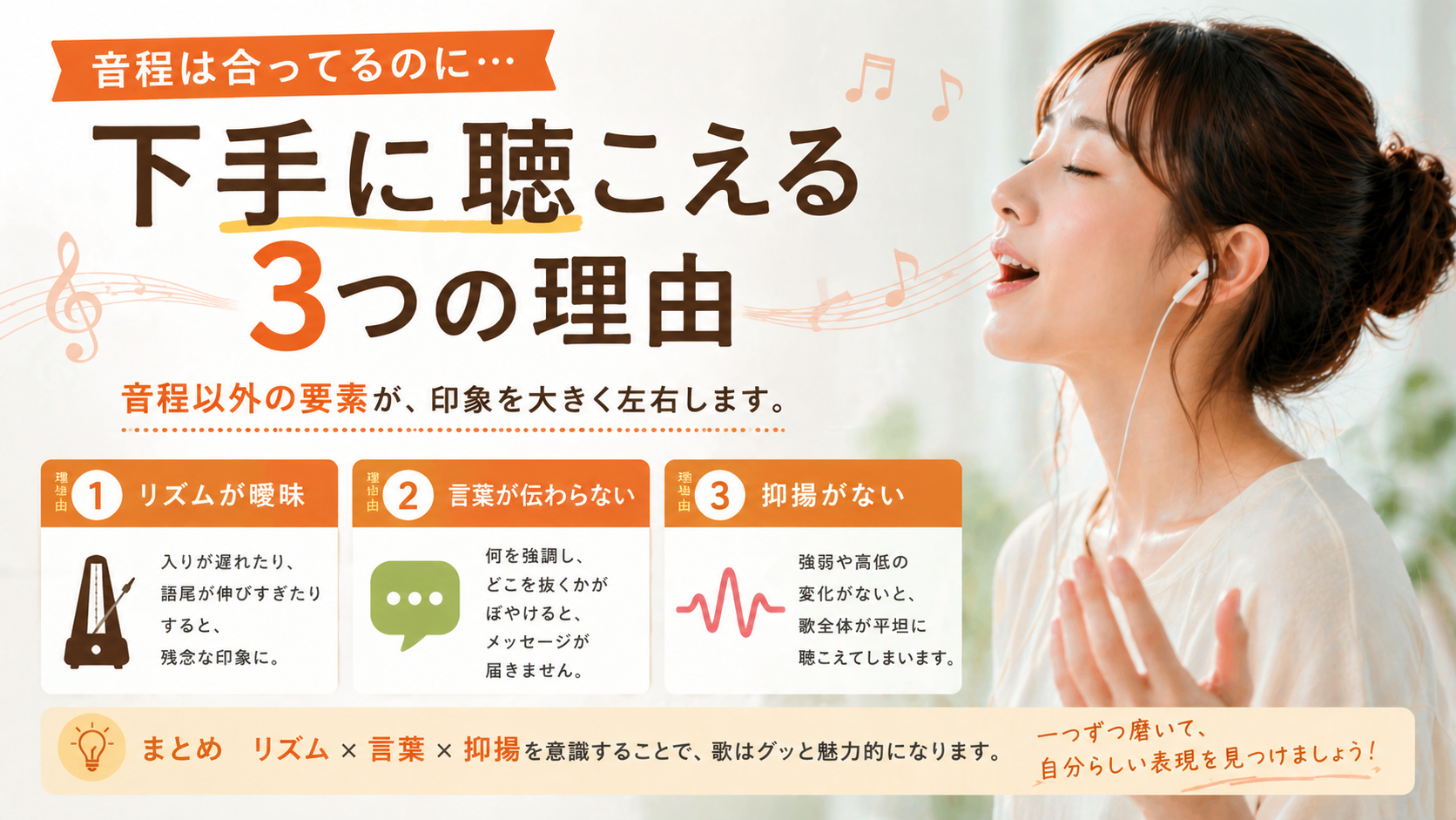 [ナユタス自由が丘]音程は合ってるのに下手に聴こえる理由