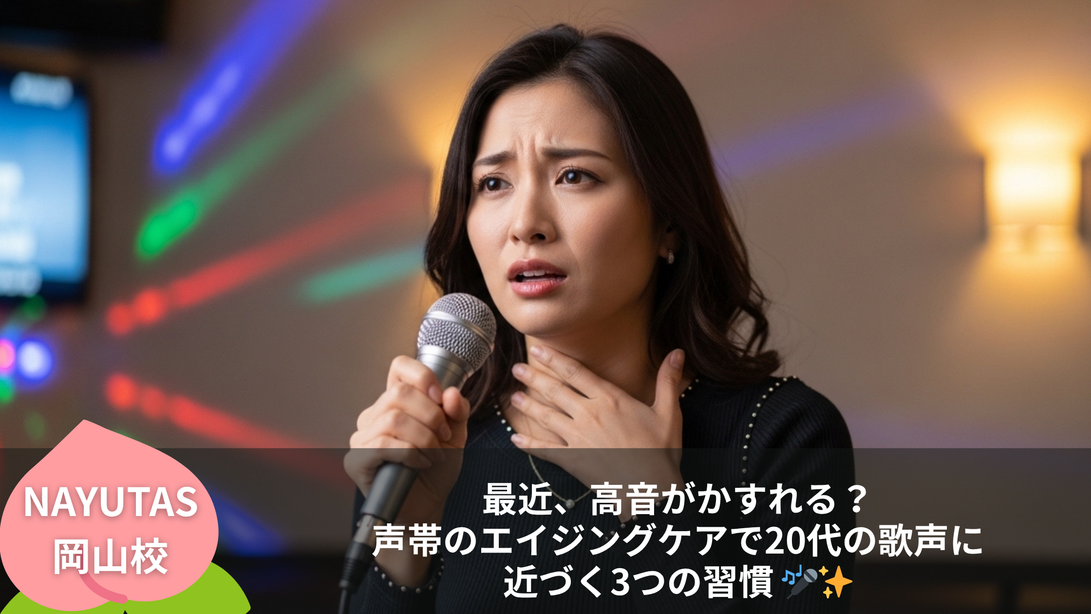 最近、高音がかすれる？声帯のエイジングケアで20代の歌声に近づく3つの習慣 🎤✨