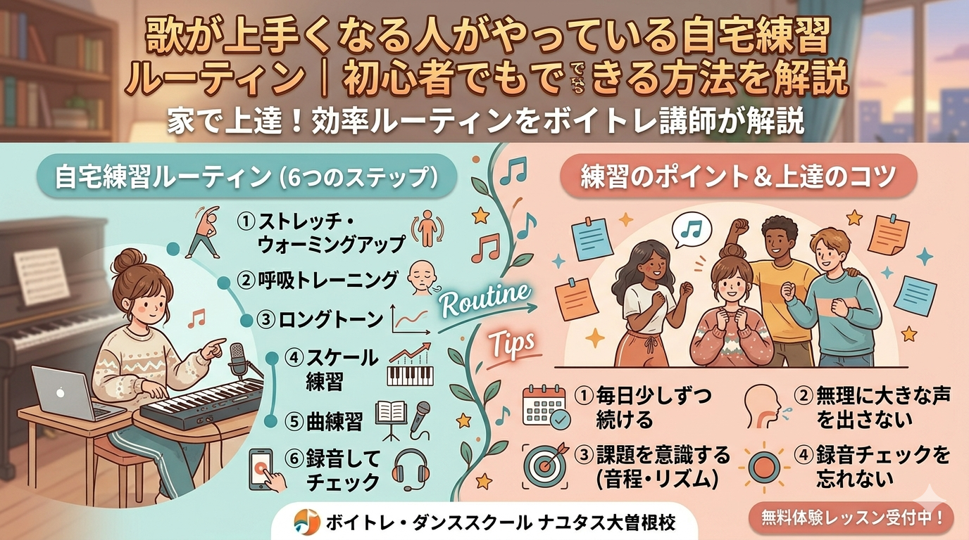 歌が上手くなる人がやっている自宅練習ルーティン｜初心者でもできる方法を解説