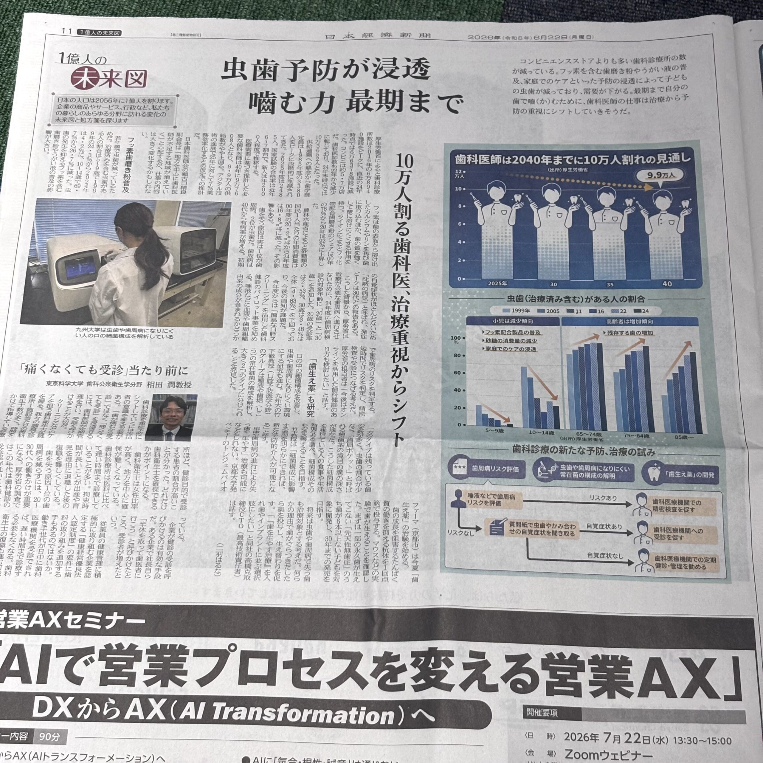 10万人割る歯科医、治療重視からシフト【埼玉のボイストレーニングスクール・ナユタス川口校】