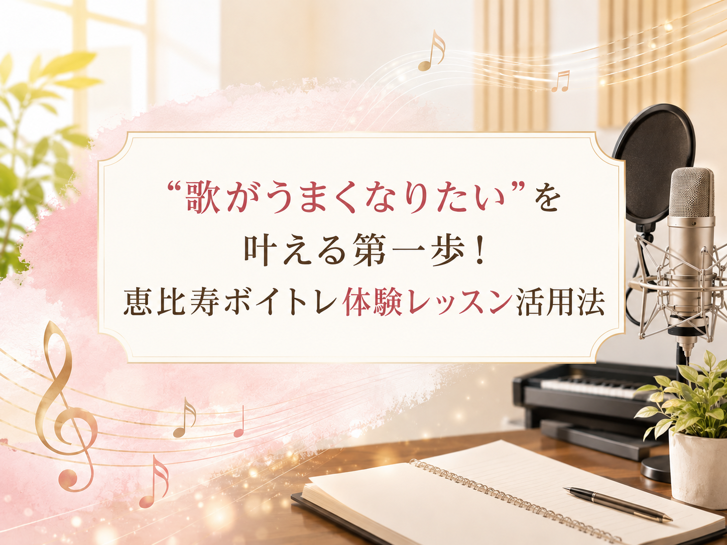“歌がうまくなりたい”を叶える第一歩！恵比寿ボイトレ体験レッスン活用法｜NAYUTAS恵比寿校