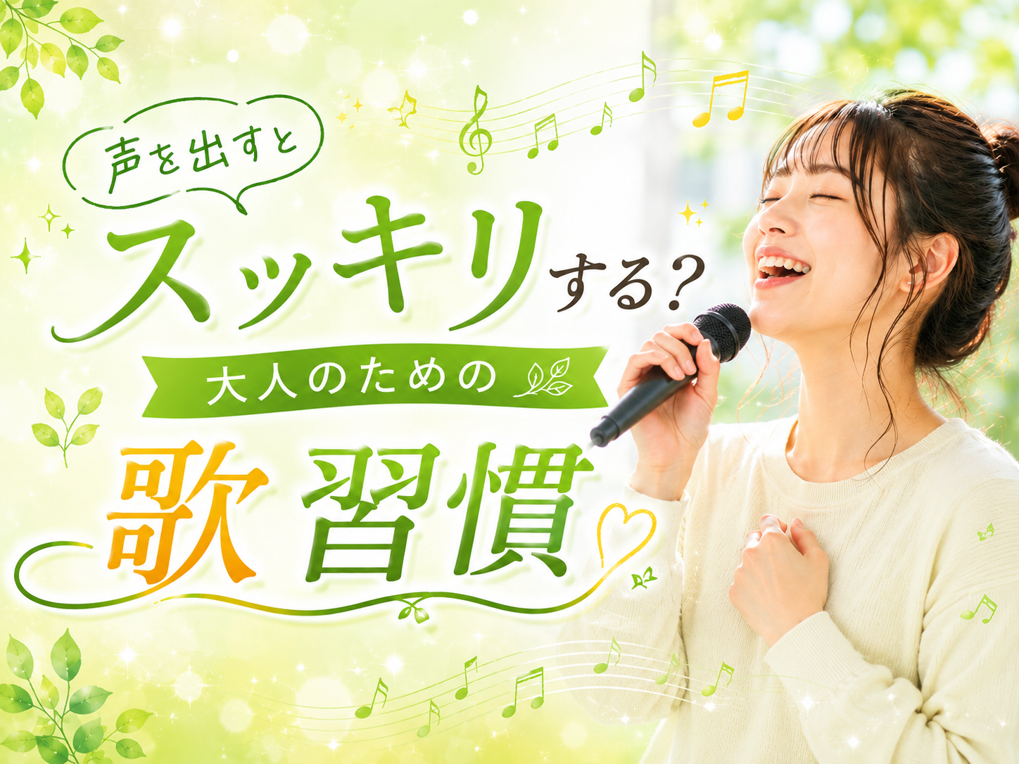 声を出すとスッキリする？大人のための歌習慣｜NAYUTAS大和校