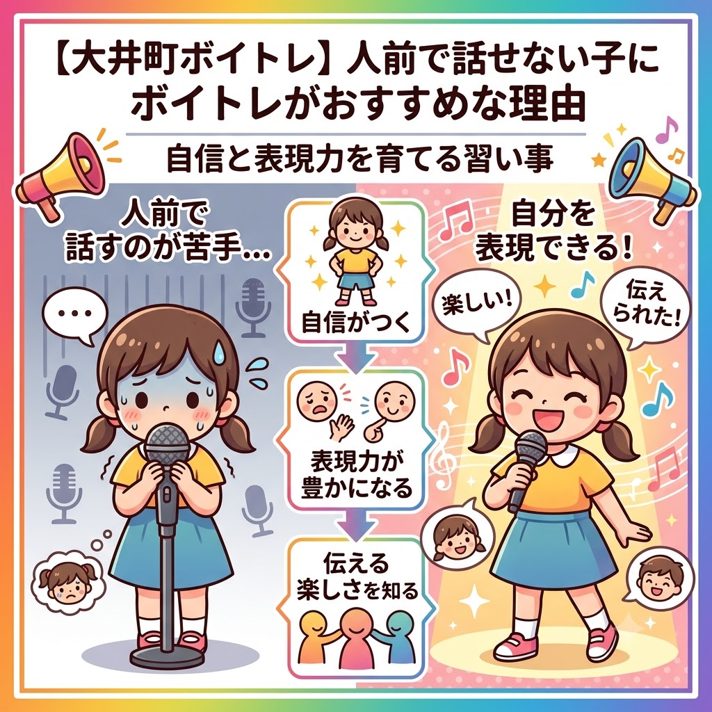 【大井町ボイトレ】人前で話せない子にボイトレがおすすめな理由｜自信と表現力を育てる習い事