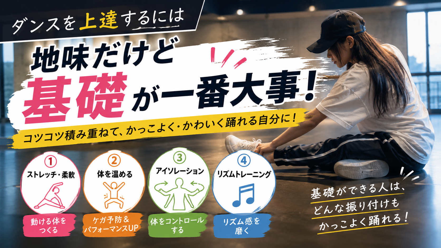 地味だけど1番大事！ダンス上達の🔑「基礎トレーニング」