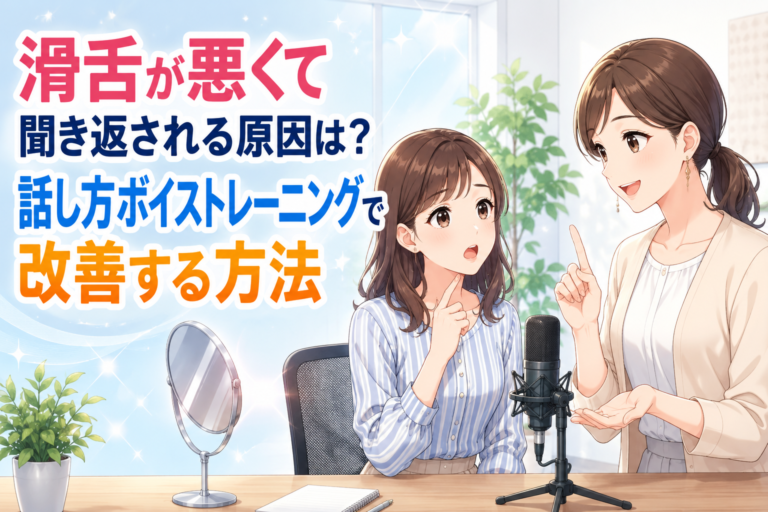 滑舌が悪くて聞き返される原因は？話し方ボイストレーニングで改善する方法