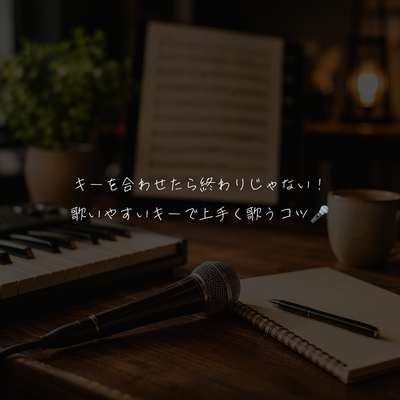 キーを合わせたら終わりじゃない！歌いやすいキーで上手く歌うコツ🎤
