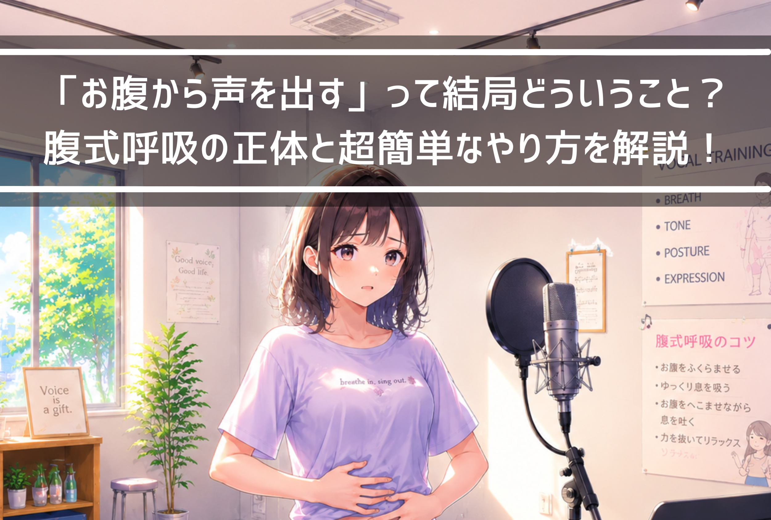 【NAYUTAS新山口校】「お腹から声を出す」って結局どういうこと？腹式呼吸の正体と超簡単なやり方を解説！