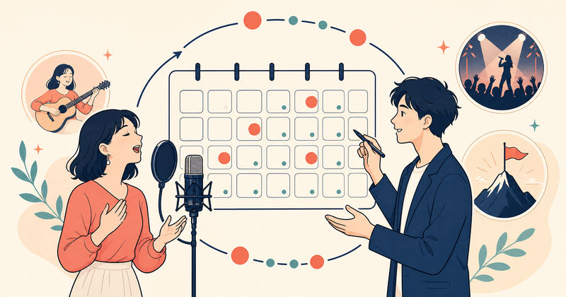 ボイトレは月何回がいい？目的別の頻度と自宅練習の考え方