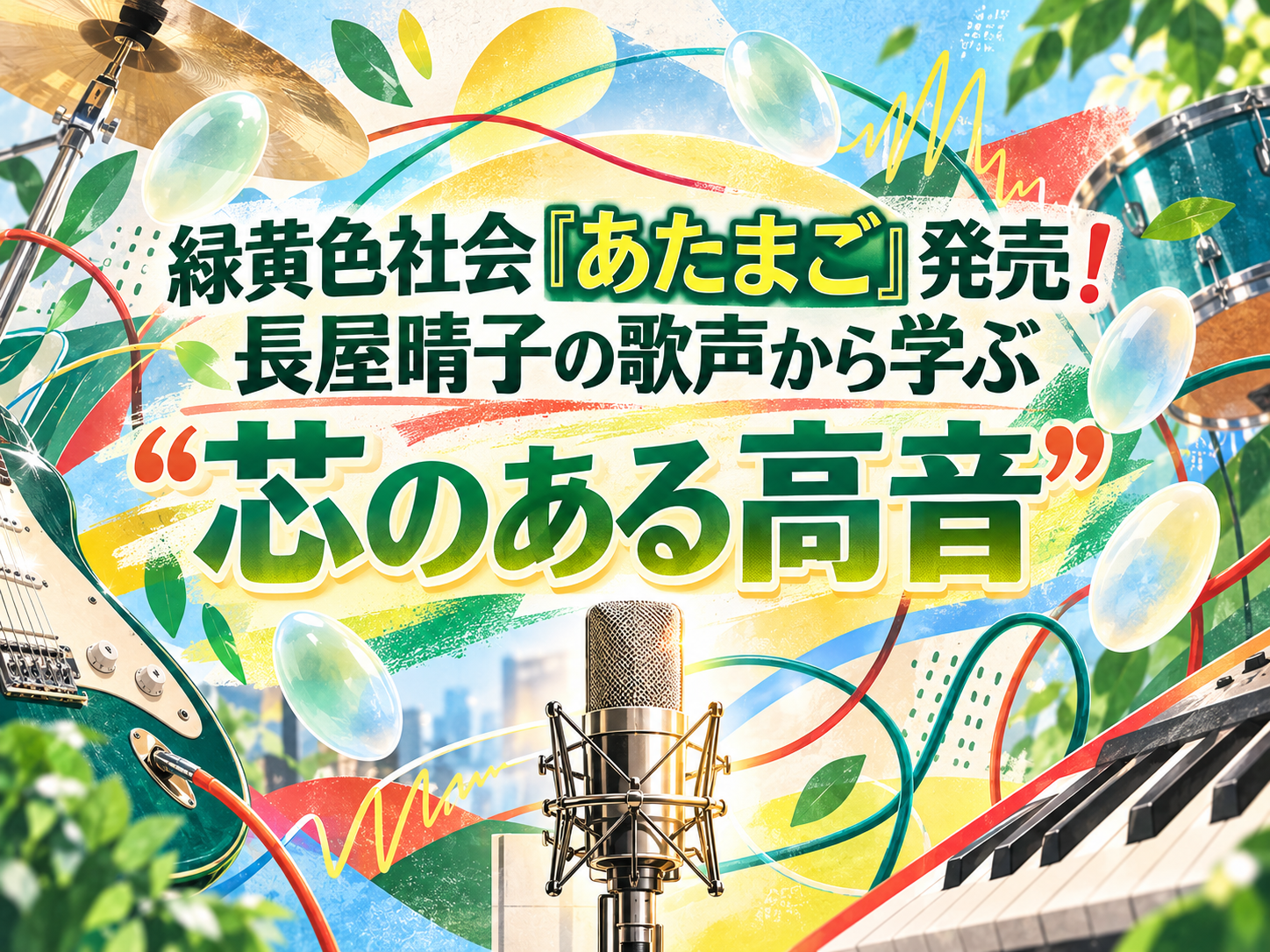 緑黄色社会『あたまご』発売！長屋晴子の歌声から学ぶ“芯のある高音”｜NAYUTAS恵比寿校