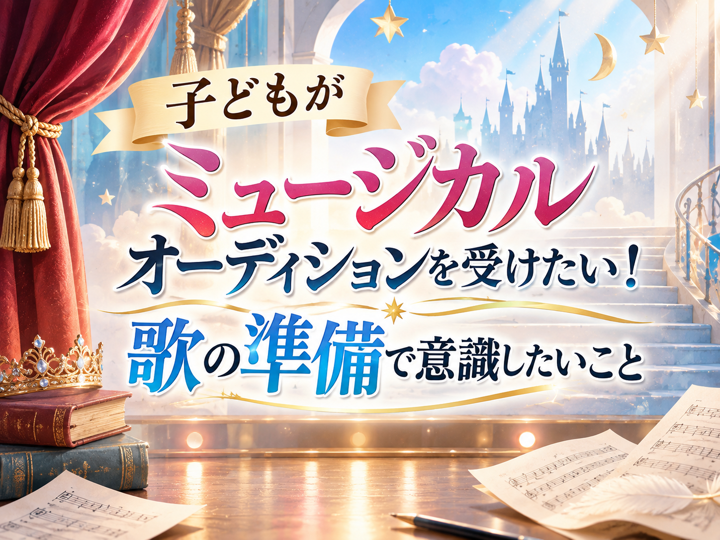 子どもがミュージカルオーディションを受けたい！歌の準備で意識したいこと｜NAYUTAS恵比寿校