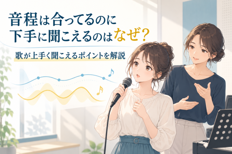音程は合ってるのに下手に聞こえるのはなぜ？歌が上手く聞こえるポイントを解説