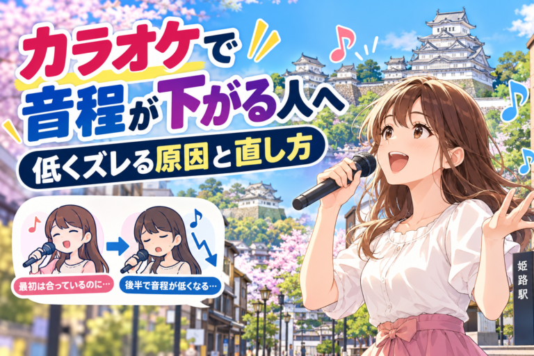【姫路】カラオケで音程が下がる人へ｜低くズレる原因と直し方