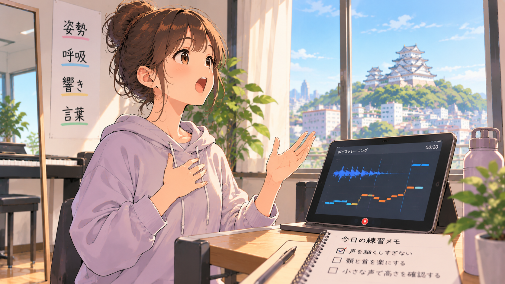高音で声が細くなる人へ｜よくある失敗｜高音だけ急に声量を上げて押し切る