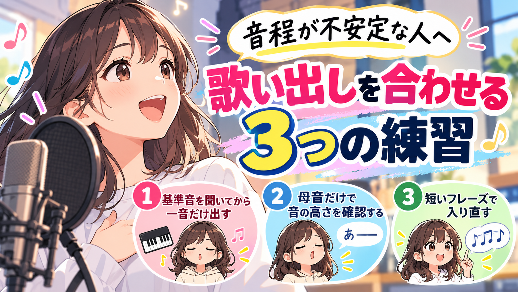 【姫路】音程が不安定な人へ｜歌い出しを合わせる3つの練習