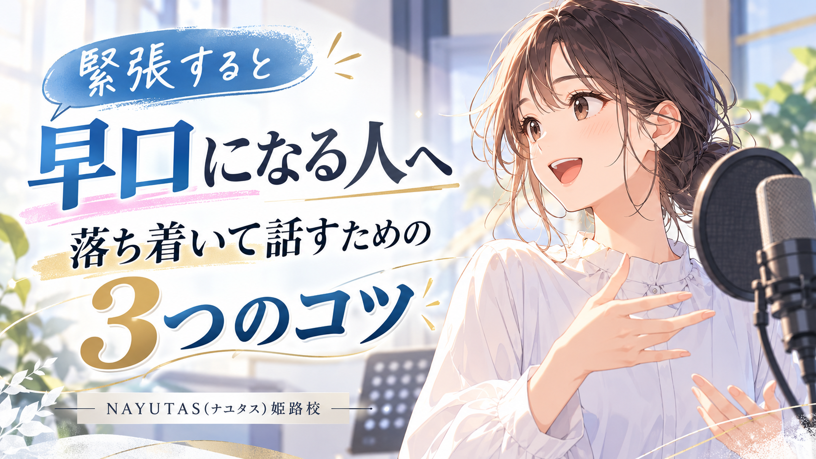 【姫路】緊張すると早口になる人へ｜落ち着いて話すための3つのコツ