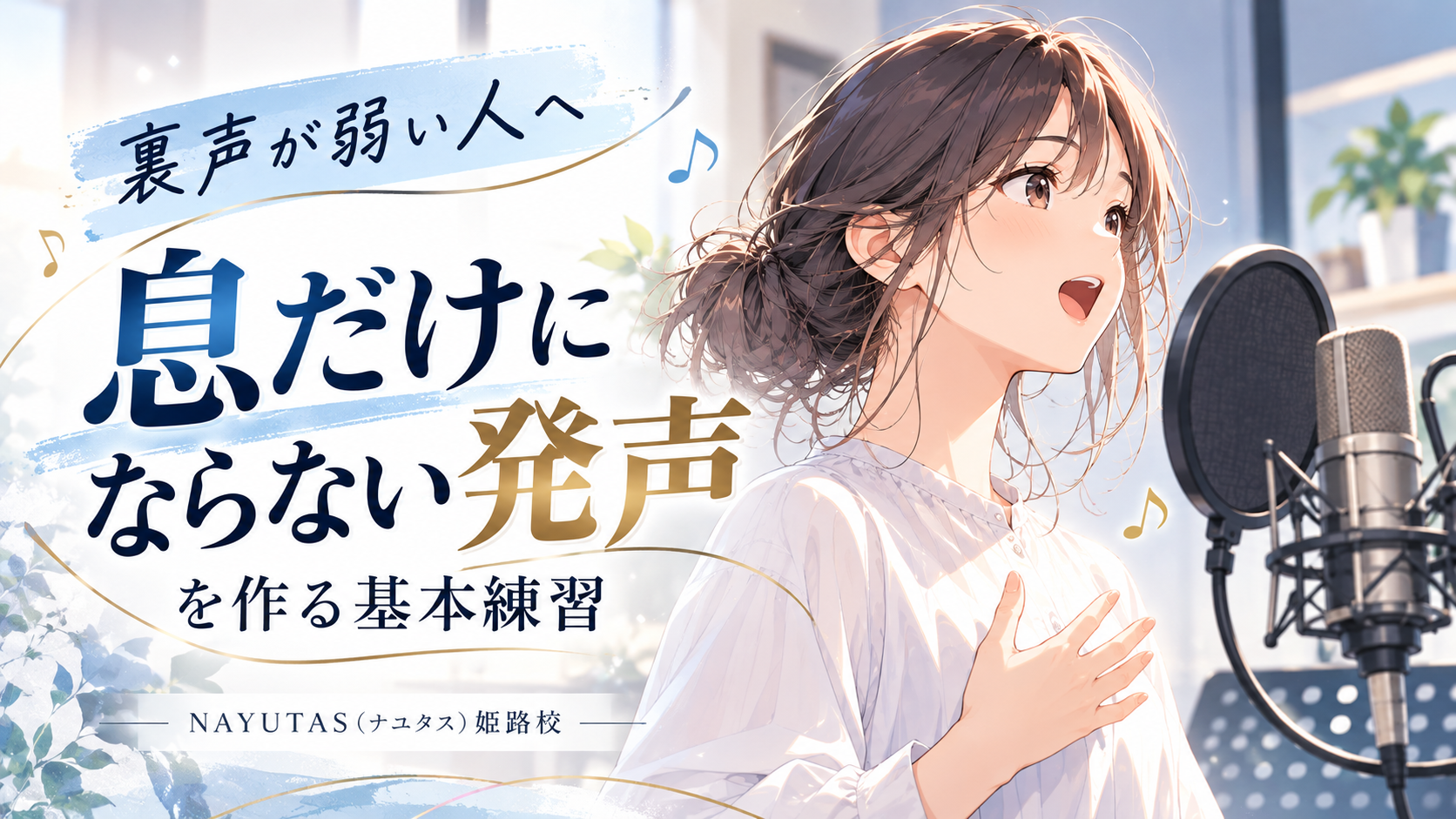 【姫路】裏声が弱い人へ｜息だけにならない発声を作る基本練習