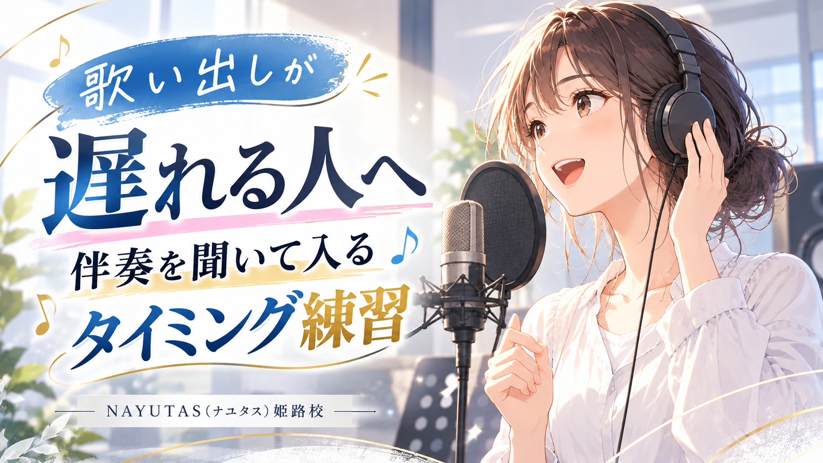 【姫路】歌い出しが遅れる人へ｜伴奏を聞いて入るタイミング練習