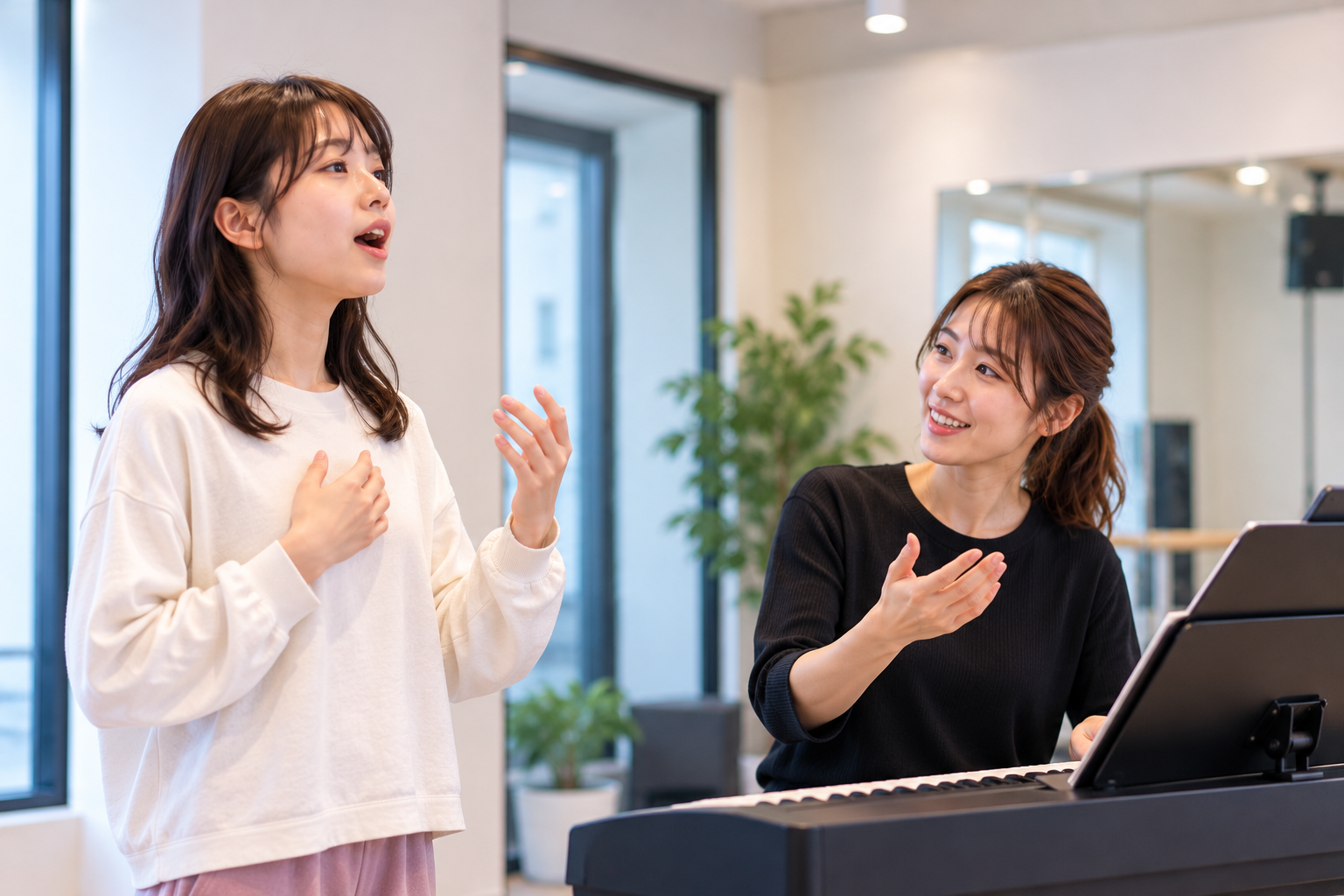 高音で声が細くなる人へ|高音の直前で顎と首を楽にする