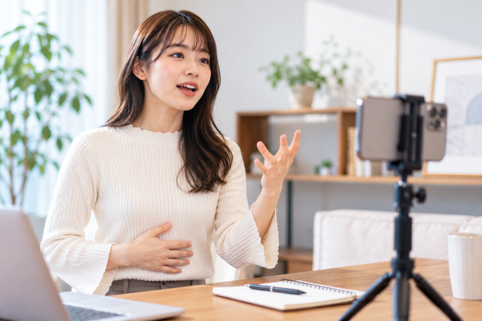 緊張すると早口になる人へ|文の終わりで一度息を残す