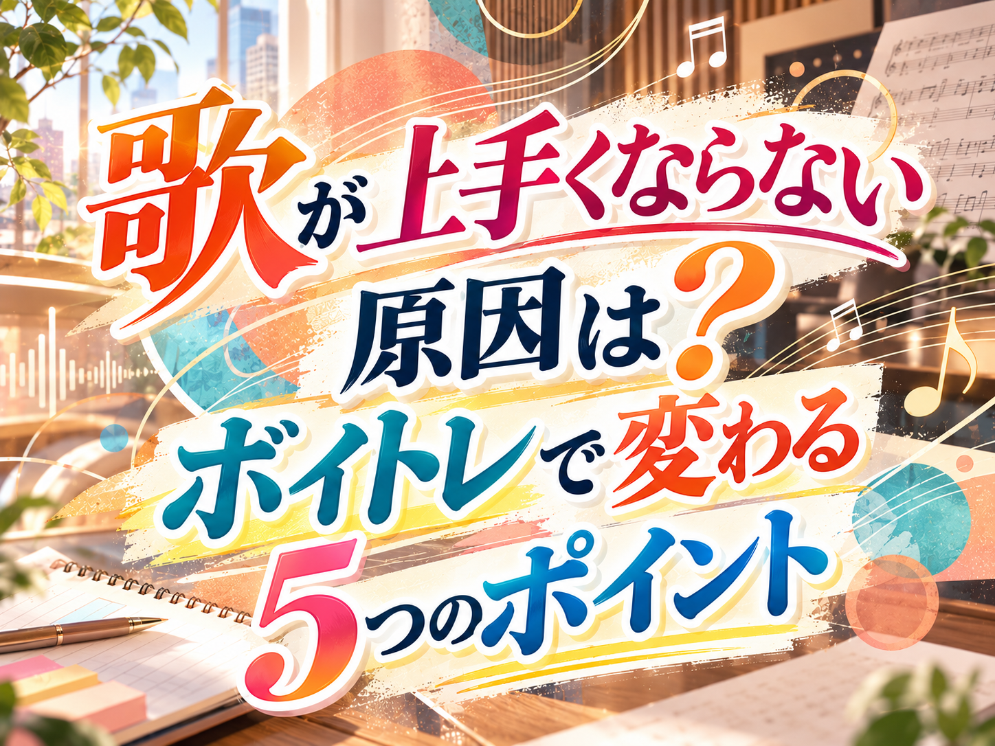 歌が上手くならない原因は？ボイトレで変わる5つのポイント｜NAYUTAS武蔵小杉校