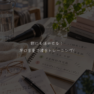 歌にも活かせる！早口言葉で滑舌トレーニング🎤